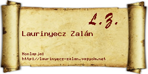 Laurinyecz Zalán névjegykártya
