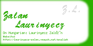 zalan laurinyecz business card